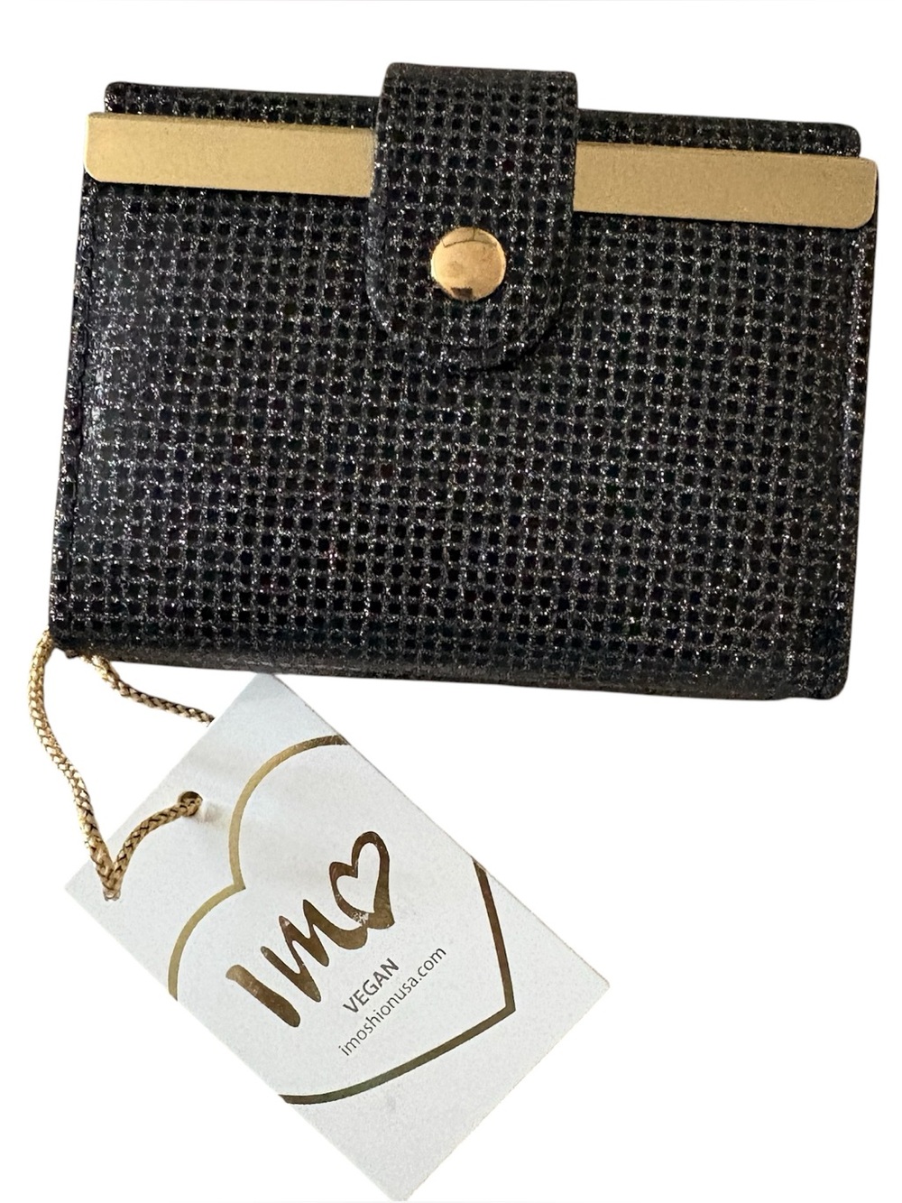 5for20 NWT Imo black glitter wallet